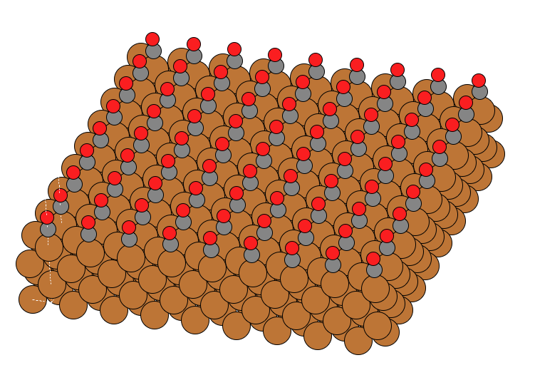 Render of CO/Cu(100) surface